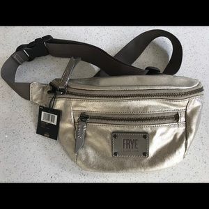 Frye Ivy Belt Bag in pewter.